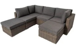 OUTFLEXX Loungegarnitur, Polyrattan/Teakholz, Tisch 160x90cm, Für 6 Personen, Wasserfeste Kissenbox -Aerocove Gartenlounge Geschaft 10 19394.jpg