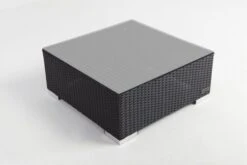 OUTFLEXX Beistelltisch/Hocker, Schwarz, Polyrattan, Inkl. Glasplatte Und Polster -Aerocove Gartenlounge Geschaft 10 2392 8.jpg