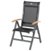 HARTMAN Alice Multipositionssessel, Xerix/schwarz, Alu/4x4 Textilen, Mit FSC Teak-Armlehnen