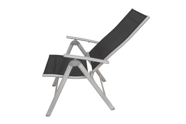 VILLANA Multipositionssessel, Silber/schwarz, Aluminium/Textil, 67 X 58 X 113 Cm, Klappbar 11 VILLANA Multipositionssessel, Silber/schwarz, Aluminium/Textil, 67 X 58 X 113 Cm, Klappbar – Bild 11