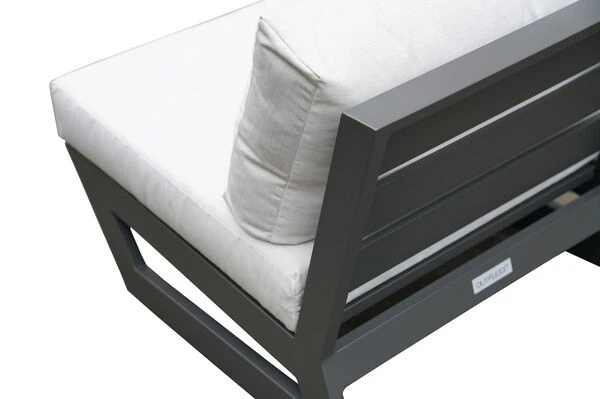 OUTFLEXX Loungesessel, Anthrazit / Creamy White, Aluminium / Polyester, 73x86x66 Cm, Inkl. Polster 11 OUTFLEXX Loungesessel, Anthrazit / Creamy White, Aluminium / Polyester, 73x86x66 Cm, Inkl. Polster – Bild 11