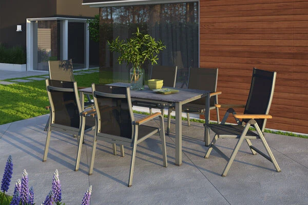 KETTLER Granada Stapelsessel, Silber/anthrazit, Alu/Textilene, 0301205-0100 4 KETTLER Granada Stapelsessel, Silber/anthrazit, Alu/Textilene, 0301205-0100 – Bild 4