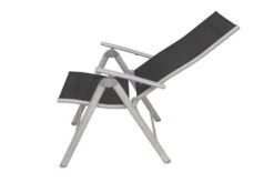 VILLANA Multipositionssessel, Silber/schwarz, Aluminium/Textil, 67 X 58 X 113 Cm, Klappbar 23 VILLANA Multipositionssessel, Silber/schwarz, Aluminium/Textil, 67 X 58 X 113 Cm, Klappbar -Aerocove Gartenlounge Geschaft 12 13397.jpg