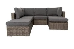 OUTFLEXX Loungegarnitur, Polyrattan/Teakholz, Tisch 160x90cm, Für 6 Personen, Wasserfeste Kissenbox -Aerocove Gartenlounge Geschaft 12 19394.jpg