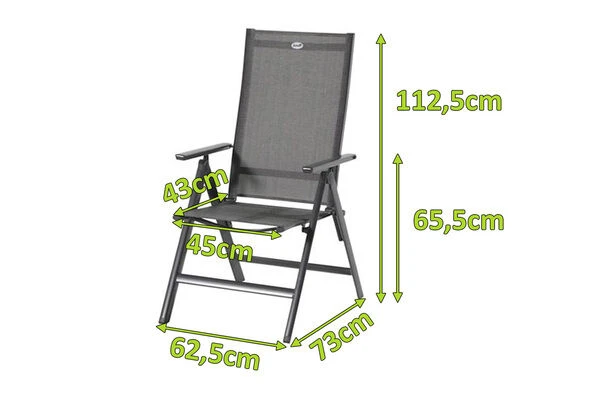Hartman Aruba Multipositionssessel, Xerix/anthrazit, Aluminium/Textilene 5 Hartman Aruba Multipositionssessel, Xerix/anthrazit, Aluminium/Textilene – Bild 5