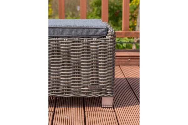 OUTFLEXX Dining Sessel, Grau, Polyrattan, 74 X 83 X 110 Cm, Stufenlos Verstellbar, Inkl. Hocker 15 OUTFLEXX Dining Sessel, Grau, Polyrattan, 74 X 83 X 110 Cm, Stufenlos Verstellbar, Inkl. Hocker – Bild 15