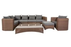 OUTFLEXX Loungegarnitur, Hellbraun, Polyrattan, 8tlg, 7 Personen, Inkl. Polster Und Kissen -Aerocove Gartenlounge Geschaft 16 20918.jpg