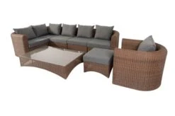 OUTFLEXX Loungegarnitur, Hellbraun, Polyrattan, 8tlg, 7 Personen, Inkl. Polster Und Kissen -Aerocove Gartenlounge Geschaft 18 20918.jpg