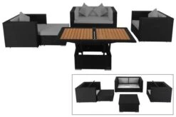 OUTFLEXX Loungemöbel-Set, 5 Personen, Schwarz, Polyrattan, Inkl. Loungetisch, Wasserfeste Kissenbox -Aerocove Gartenlounge Geschaft 1 1299 BOX D.jpg
