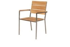 OUTFLEXX Stapelstuhl, FSC-Teakholz/Edelstahl, 57x57x85cm