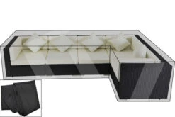 OUTFLEXX Premium Abdeckhauben Set Für Lounge TheBox-A/-D: 1304/ 1714/ 7175/ 16064, Schwarz, Wasserbeständig