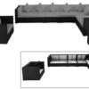 OUTFLEXX Loungemöbel-Set, Schwarz, Polyrattan, Für 8 Personen, Wasserfeste Kissenbox