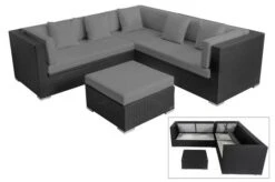 OUTFLEXX Loungemöbel-Set, Schwarz, Polyrattan, 6 Personen, Wasserfeste Kissenbox -Aerocove Gartenlounge Geschaft 1 18229 BOX A.jpg