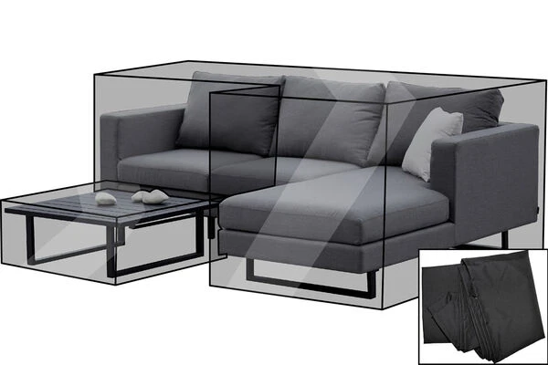 OUTFLEXX Premium Abdeckhaubenset, Für Sitzgruppe, Z.B. 18530, Schwarz, 244x175x53cm + 92x92x39cm, Wasserbeständig 1 OUTFLEXX Premium Abdeckhaubenset, Für Sitzgruppe, Z.B. 18530, Schwarz, 244x175x53cm + 92x92x39cm, Wasserbeständig