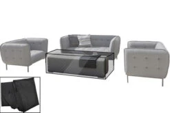 OUTFLEXX Premium Abdeckhaube, Loungebank, Z.B. 18533, Schwarz, 151 X 53 X 41 Cm, Wasserbeständig