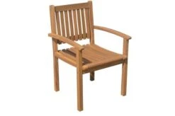 OUTFLEXX Gartenstuhl, Natur, FSC-Akazienholz, 59 X 62 X 92,5 Cm, Mit Armlehnen