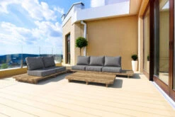 OUTFLEXX Loungemöbel, Natur, Recycled FSC®-Teak, 5 Sitzplätze, Inkl. Kissen