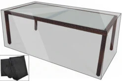 OUTFLEXX Premium Abdeckhaube Für Esstisch: 10636, Schwarz, 220 X 120 X 85 Cm, Wasserbeständig