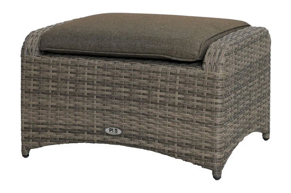 Ploß Rabida Hocker, Champagner-meliert, Polyrattan, 71x52x42 Cm, Zu Loungesessel, Inkl. Polster 2 Ploß Rabida Hocker, Champagner-meliert, Polyrattan, 71x52x42 Cm, Zu Loungesessel, Inkl. Polster – Bild 2
