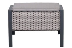 Ploß Louvra 2 Design-Fußhocker, Natur-anthrazit, Polyrattan, 59x55x46cm, Inkl. Polster -Aerocove Gartenlounge Geschaft 21623 4.jpg