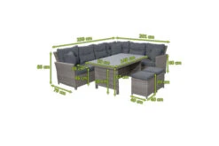 Ploß Vigo Dining-Lounge, Stahlgrau-meliert, Polyrattan, 7 Tlg., 5-6 Pers., 146x85cm, Inkl. Polster -Aerocove Gartenlounge Geschaft 21634 5.jpg
