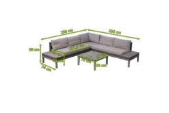 Ploß Arendal Ecklounge-Set, Vintage-Look, Polyrattan/FSC-Akazie, 4 Tlg., 4-5 Pers., 75x75cm, Inkl. Polster -Aerocove Gartenlounge Geschaft 21642 5.jpg