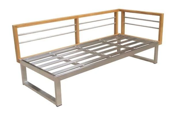 OUTFLEXX Ecklounge, Natur/grau, Edelstahl/Teak, 5 Personen, Inklusive Sessel Und Multifunktionstisch 100 X 70 Cm, Lehne Links 10 OUTFLEXX Ecklounge, Natur/grau, Edelstahl/Teak, 5 Personen, Inklusive Sessel Und Multifunktionstisch 100 X 70 Cm, Lehne Links – Bild 10