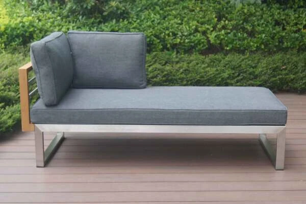 OUTFLEXX Ecklounge, Natur/grau, Edelstahl/Teak, 4 Personen, Inklusive Tisch 110 X 60 Cm, Lehne Links 12 OUTFLEXX Ecklounge, Natur/grau, Edelstahl/Teak, 4 Personen, Inklusive Tisch 110 X 60 Cm, Lehne Links – Bild 12