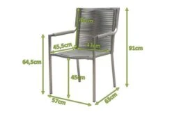 OUTFLEXX Stapelsessel, Grau, Edelstahl / Rope, 63x57x91 Cm 14 OUTFLEXX Stapelsessel, Grau, Edelstahl / Rope, 63x57x91 Cm -Aerocove Gartenlounge Geschaft 21671 5 mass.JPG