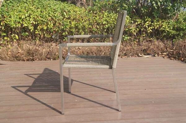 OUTFLEXX Stapelsessel, Grau, Edelstahl / Rope, 63x57x91 Cm 7 OUTFLEXX Stapelsessel, Grau, Edelstahl / Rope, 63x57x91 Cm – Bild 7