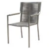 OUTFLEXX Stapelsessel, Grau, Edelstahl / Rope, 63x57x91 Cm