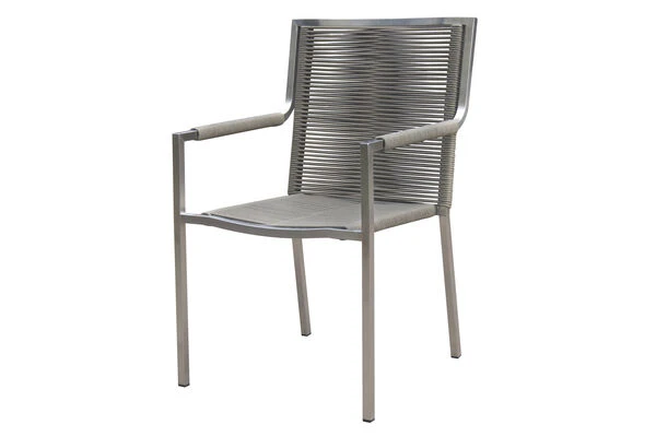 OUTFLEXX Stapelsessel, Grau, Edelstahl / Rope, 63x57x91 Cm 1 OUTFLEXX Stapelsessel, Grau, Edelstahl / Rope, 63x57x91 Cm