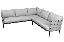 OUTFLEXX Ecklounge, Anthrazit Matt/hellgrau, Alu/Spuncrylic, 3-tlg., Tisch 76x76cm 4-5 Pers -Aerocove Gartenlounge Geschaft 21793 4.jpg