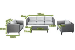 OUTFLEXX Loungemöbel Set, Dunkelgrau, Alu/Spuncrylic, 4-tlg., Tisch 123x80cm, 5 Pers -Aerocove Gartenlounge Geschaft 21807 5.jpg