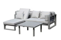 OUTFLEXX Willis Loungemöbel, Hellgrau, Alu/Polyester, 4-5 Personen, Mit Faltbarem Dach, Inkl. Loungetisch Und Hocker -Aerocove Gartenlounge Geschaft 21821 5.jpg
