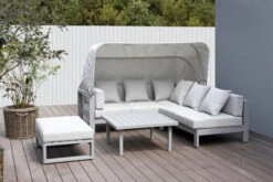OUTFLEXX Willis Loungemöbel, Hellgrau, Alu/Polyester, 4-5 Personen, Mit Faltbarem Dach, Inkl. Loungetisch Und Hocker -Aerocove Gartenlounge Geschaft 21821 6.jpg