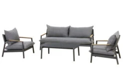 OUTFLEXX Monti Loungemöbel, Dunkelgrau, Alu/Teak/Keramikglas/Polyester, Für 4 Personen, Inkl. Loungetisch -Aerocove Gartenlounge Geschaft 21823 3.jpg