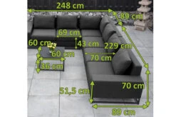 OUTFLEXX June Ecklounge, Schwarz/sooty, Alu/Sunbrella, 6-7 Personen, Inkl. 2 Loungetischen -Aerocove Gartenlounge Geschaft 21837 mass 1.jpg