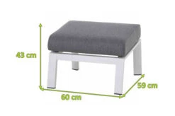 SIENA GARDEN Valencia Loungehocker, Matt Weiß-grau/stone Grey, Alu/Ranotex®-Gewebe, 59x60x43 Cm -Aerocove Gartenlounge Geschaft 22008 5.jpg