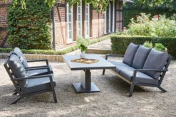 SIENA GARDEN Belia/Bellani Loungemöbel, Matt Anthrazit/pinie-grau, Alu/Keramik, Lifttisch 160x90 Cm, 1x 3-Sitzer, 2 Sessel -Aerocove Gartenlounge Geschaft 22121 16.jpg