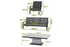 SIENA GARDEN Belia/Bellani Loungemöbel, Matt Anthrazit/pinie-grau, Alu/Keramik, Lifttisch 160x90 Cm, 1x 3-Sitzer, 2 Sessel -Aerocove Gartenlounge Geschaft 22121 5.jpg