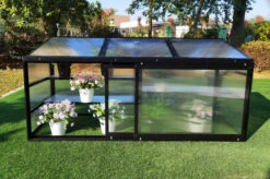 OUTFLEXX Gewächshaus, Schwarz, Alu/Polycarbonat, 186x61x86cm, Pulverbeschichtet -Aerocove Gartenlounge Geschaft 22271 7.jpg