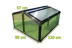 OUTFLEXX Gewächshaus, Schwarz, Alu/Polycarbonat, 120x90x57cm, Pulverbeschichtet -Aerocove Gartenlounge Geschaft 22272 5.jpg