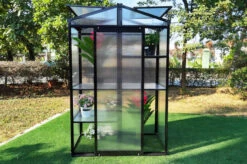 OUTFLEXX Gewächshaus, Schwarz, Alu/Polycarbonat, 111x61x175cm, Pulverbeschichtet -Aerocove Gartenlounge Geschaft 22273 4.jpg