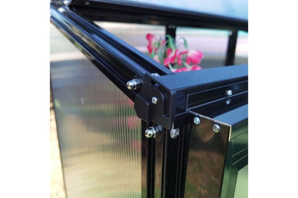 OUTFLEXX Gewächshaus, Schwarz, Alu/Polycarbonat, 91x51x168cm, Pulverbeschichtet 12 OUTFLEXX Gewächshaus, Schwarz, Alu/Polycarbonat, 91x51x168cm, Pulverbeschichtet – Bild 12