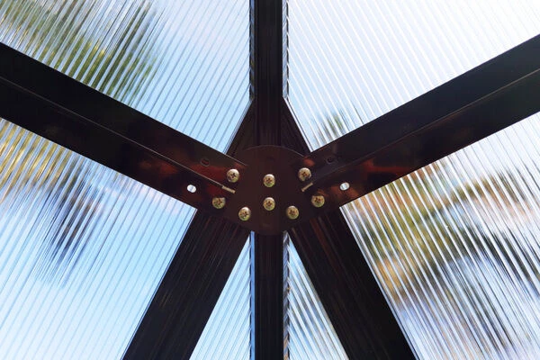 OUTFLEXX Gewächshaus, Schwarz, Alu/Polycarbonat, 309x355x272cm, Pulverbeschichtet 11 OUTFLEXX Gewächshaus, Schwarz, Alu/Polycarbonat, 309x355x272cm, Pulverbeschichtet – Bild 11