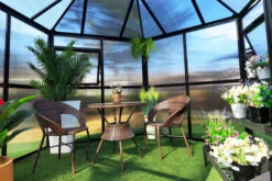 OUTFLEXX Gewächshaus, Schwarz, Alu/Polycarbonat, 309x355x272cm, Pulverbeschichtet 18 OUTFLEXX Gewächshaus, Schwarz, Alu/Polycarbonat, 309x355x272cm, Pulverbeschichtet -Aerocove Gartenlounge Geschaft 22275 9.jpg