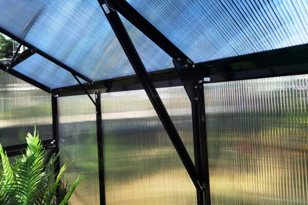 OUTFLEXX Gewächshaus, Schwarz, Alu/Polycarbonat, 372x250x228cm, Pulverbeschichtet 6 OUTFLEXX Gewächshaus, Schwarz, Alu/Polycarbonat, 372x250x228cm, Pulverbeschichtet – Bild 6