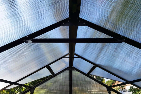 OUTFLEXX Gewächshaus, Schwarz, Alu/Polycarbonat, 372x250x228cm, Pulverbeschichtet 7 OUTFLEXX Gewächshaus, Schwarz, Alu/Polycarbonat, 372x250x228cm, Pulverbeschichtet – Bild 7