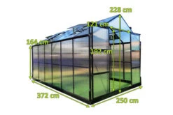 OUTFLEXX Gewächshaus, Schwarz, Alu/Polycarbonat, 372x250x228cm, Pulverbeschichtet 15 OUTFLEXX Gewächshaus, Schwarz, Alu/Polycarbonat, 372x250x228cm, Pulverbeschichtet -Aerocove Gartenlounge Geschaft 22279 mass.jpg